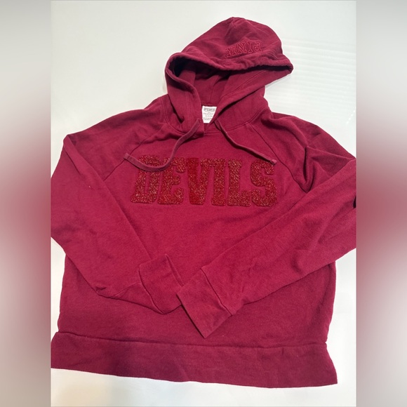 Victorias Secret Pink Red ASU Devils Hoodie Sweater XS X Small S1 - Picture 1 of 4